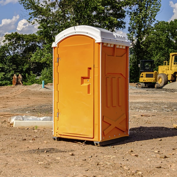 how often are the porta potties cleaned and serviced during a rental period in Trinity AL